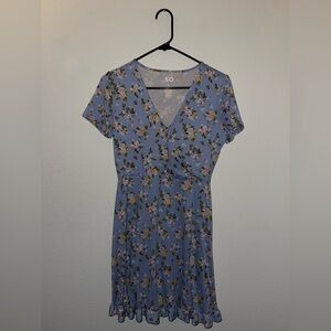 Juniors Mini Wrap Silhouette Dress